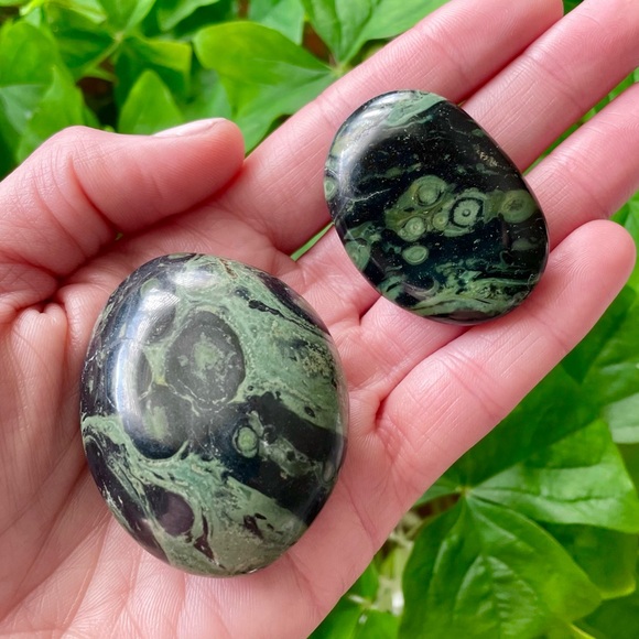 Mother Nature Other - 🐊2 Kambaba Crocodile Jasper Palm Stones🐊